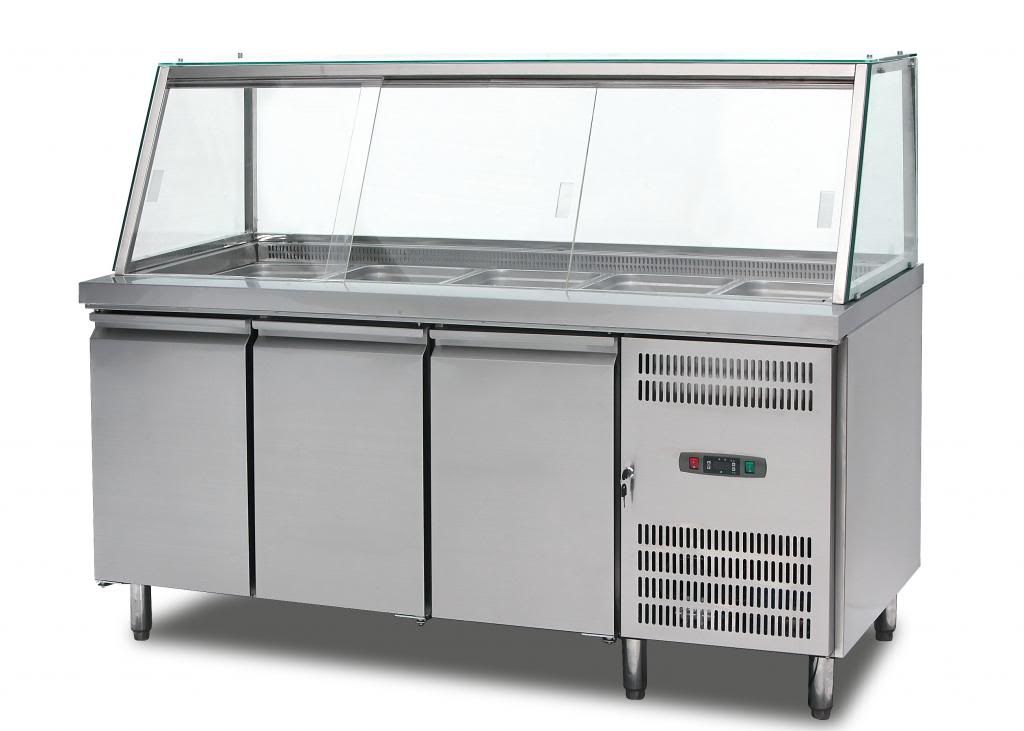salad bar display fridge