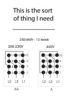 3-ph, 12-lead motor... Request for help.