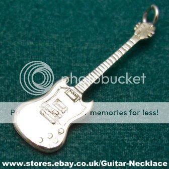   Gibson SG guitar necklace Miniature Gold Gibson SG guitar necklace