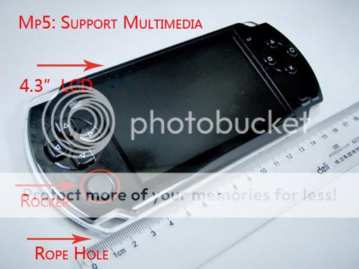New real 8GB  MP5 MP4 4.3 PSP RM MVB Video Game Player camera 