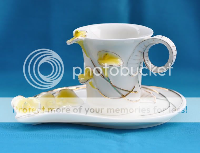 Yellow Floral Cup & Saucer ★★★★★  